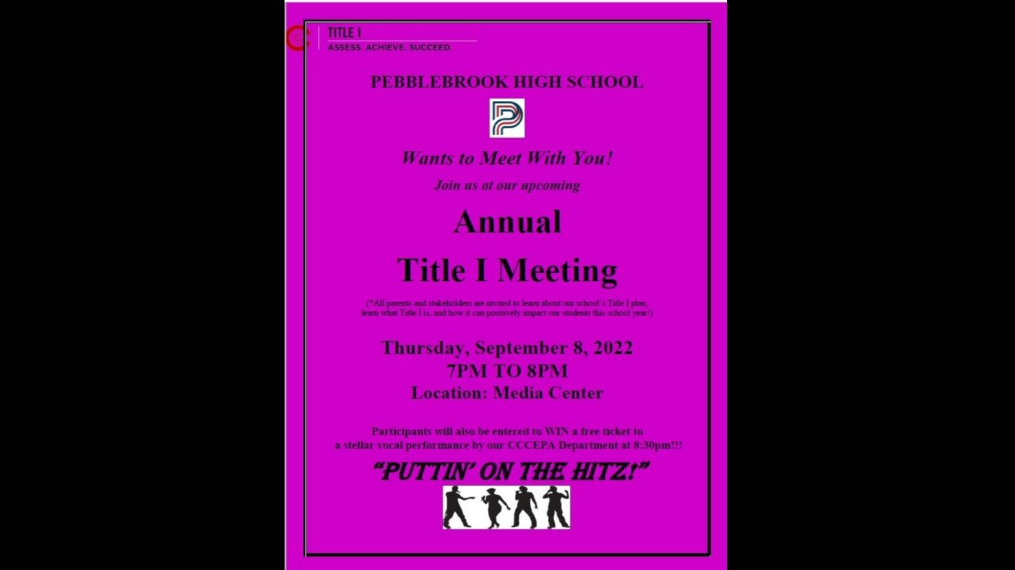 Title One Annual Meeting 